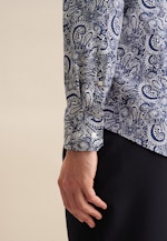 Shaped Business shirt Print in Dark Blue |  Seidensticker Onlineshop