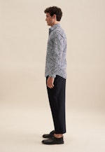 Shaped Business shirt Print in Dark Blue |  Seidensticker Onlineshop