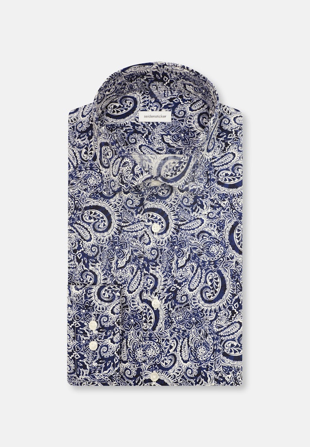 Shaped Business shirt Print in Dark Blue |  Seidensticker Onlineshop