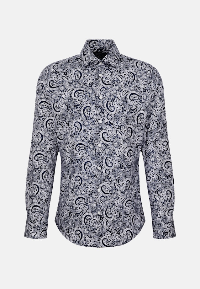 Shaped Business shirt Print in Dark Blue |  Seidensticker Onlineshop