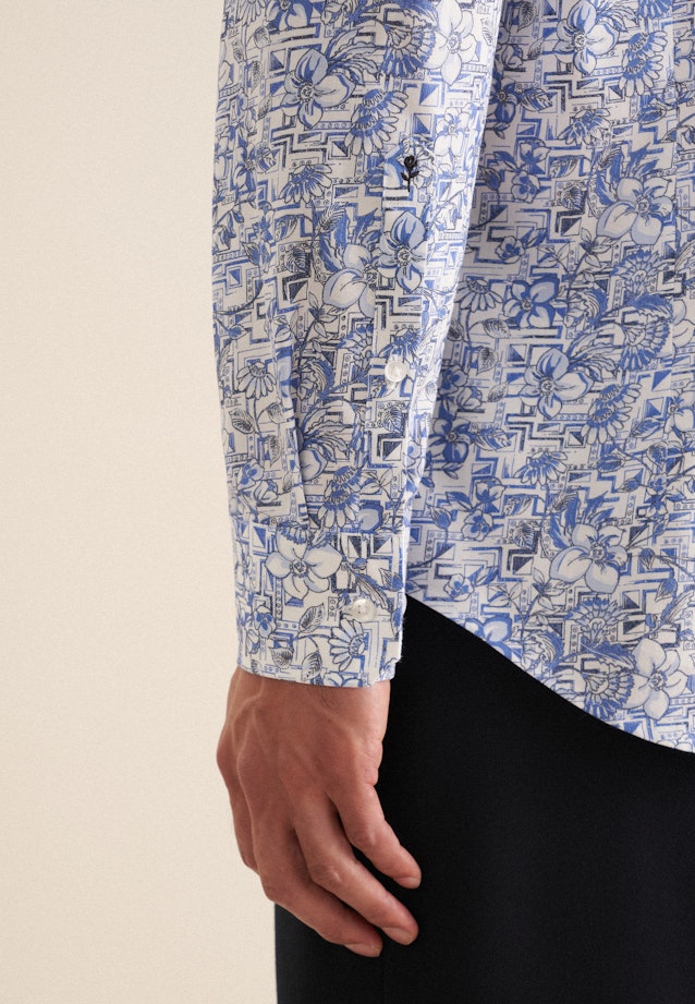 Shaped Business shirt Floral in Light Blue |  Seidensticker Onlineshop