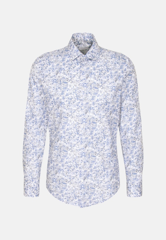 Shaped Business shirt Floral in Light Blue |  Seidensticker Onlineshop