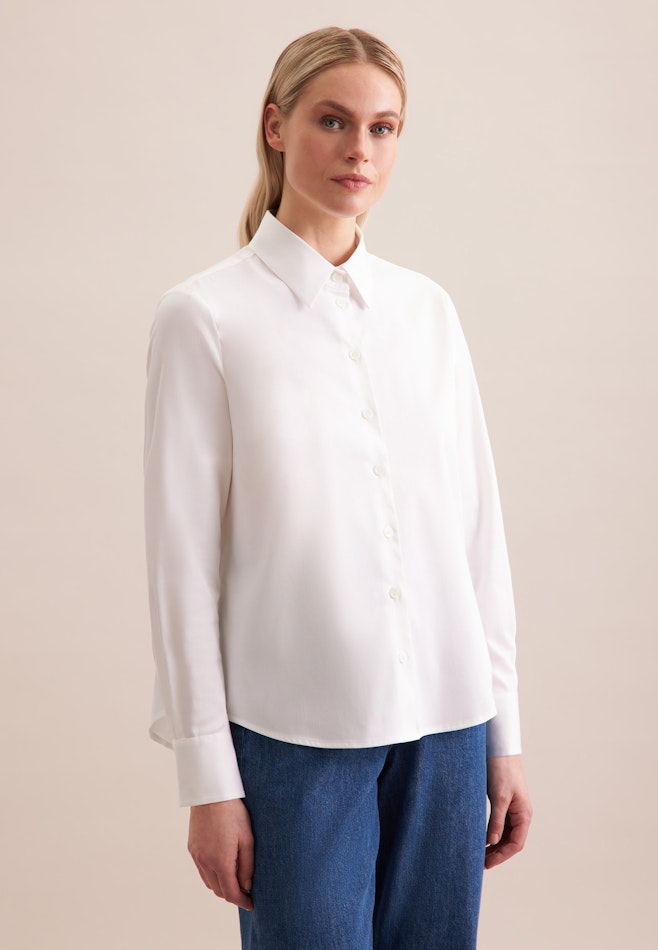 Hemdbluse mit Stretchanteil in A- Linie in White | Seidensticker online shop