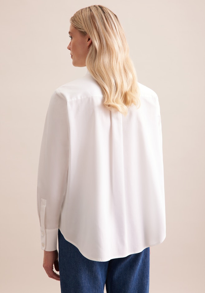 Hemdbluse mit Stretchanteil in A- Linie in White | Seidensticker online shop