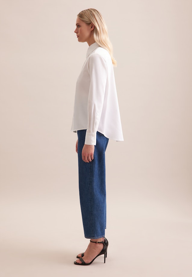 Hemdbluse mit Stretchanteil in A- Linie in White |  Seidensticker Onlineshop