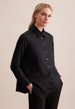 Hemdbluse mit Stretchanteil in A- Linie in Schwarz |  Seidensticker Onlineshop