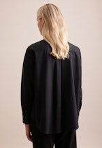 Hemdbluse mit Stretchanteil in A- Linie in Schwarz |  Seidensticker Onlineshop
