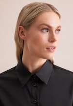 Hemdbluse mit Stretchanteil in A- Linie in Schwarz |  Seidensticker Onlineshop