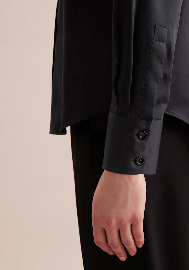 Hemdbluse mit Stretchanteil in A- Linie in Noir | Seidensticker Onlineshop