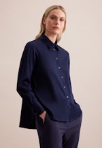 Hemdbluse mit Stretchanteil in A- Linie in Dunkelblau |  Seidensticker Onlineshop