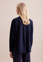 Hemdbluse mit Stretchanteil in A- Linie in Dunkelblau |  Seidensticker Onlineshop