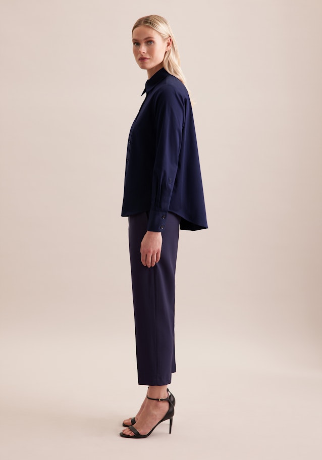 Hemdbluse mit Stretchanteil in A- Linie in Bleu Foncé | Seidensticker Onlineshop