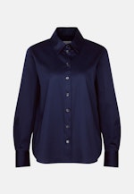 Hemdbluse mit Stretchanteil in A- Linie in Dunkelblau |  Seidensticker Onlineshop