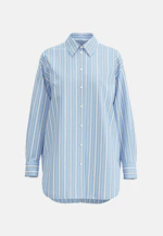 Longbluse Streifen in Mittelblau |  Seidensticker Onlineshop