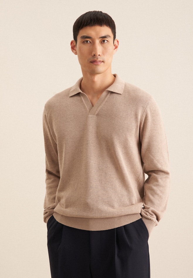 Regular Pullover Uni dans Beige | Boutique en ligne Seidensticker