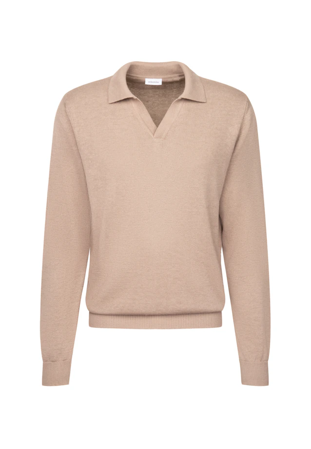 Collar Pullover  , Uni in Beige |  Seidensticker Onlineshop