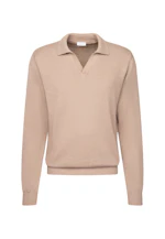 Collar Pullover  , Uni in Beige |  Seidensticker Onlineshop