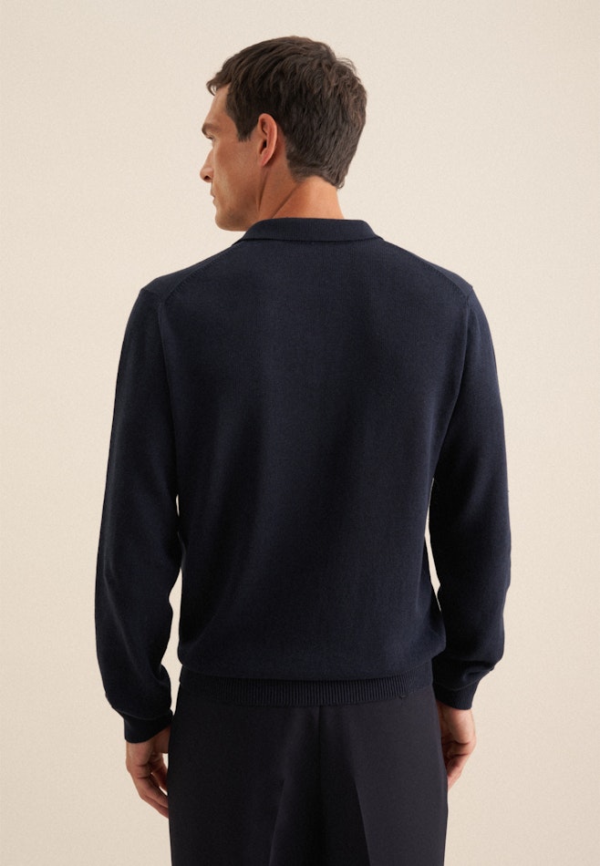 Pullover Col dans Bleu Foncé | Boutique en ligne Seidensticker