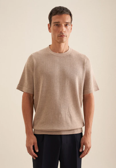 T-Shirt Uni in Beige |  Seidensticker Onlineshop