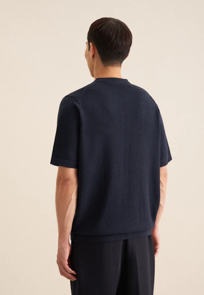 T-Shirt Uni in Dunkelblau |  Seidensticker Onlineshop