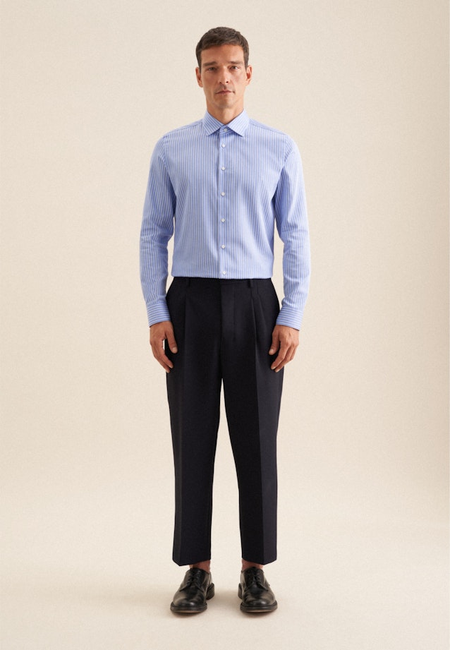 Slim Business Hemd Streifen in Hellblau |  Seidensticker Onlineshop