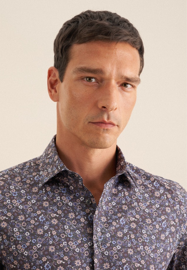 Slim Business Hemd Floral in Braun |  Seidensticker Onlineshop