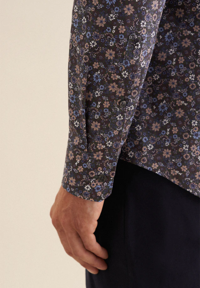 Slim Chemise d'affaires Floral in Marron |  Seidensticker Onlineshop
