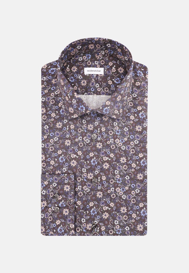 Slim Business Hemd Floral in Braun |  Seidensticker Onlineshop