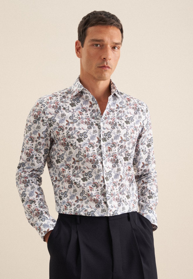 Slim Chemise d'affaires Imprimé dans Orange | Boutique en ligne Seidensticker