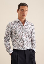 Slim Business Hemd Druck in Orange |  Seidensticker Onlineshop