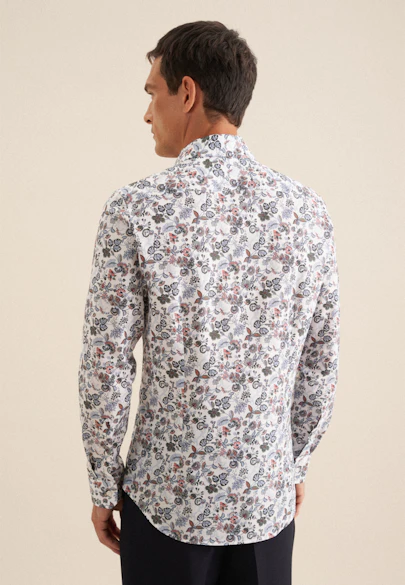 Slim Business Hemd Druck in Orange |  Seidensticker Onlineshop