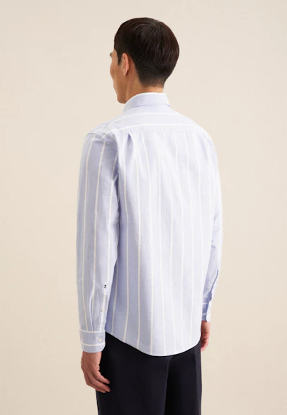 Regular Chemise décontractée rayures in Bleu Clair |  Seidensticker Onlineshop