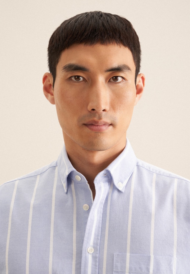 Regular Casual Hemd Streifen in Hellblau |  Seidensticker Onlineshop