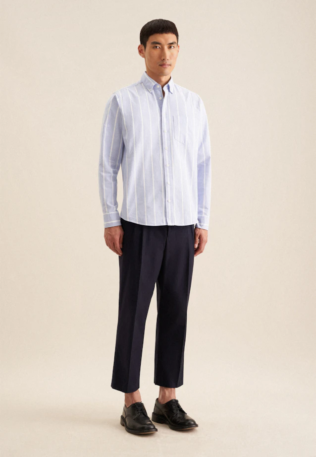 Regular Casual shirt Stripe in Light Blue |  Seidensticker Onlineshop