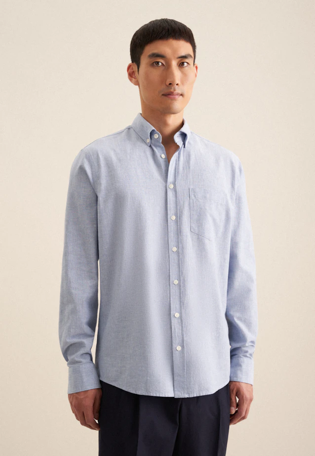 Regular Casual Hemd Uni in Hellblau |  Seidensticker Onlineshop