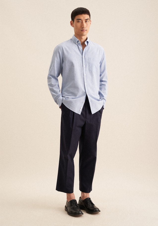 Regular Casual Hemd Uni in Hellblau | Seidensticker Onlineshop