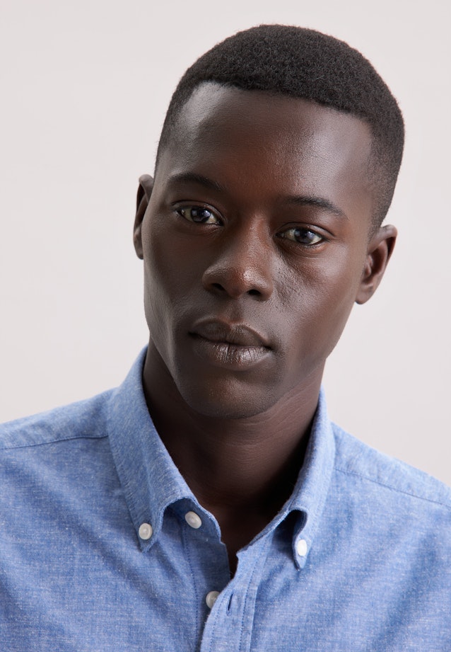 Regular Casual shirt Uni in Medium Blue |  Seidensticker Onlineshop