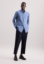 Regular Casual Hemd Uni in Mittelblau |  Seidensticker Onlineshop