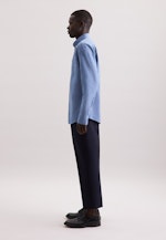 Regular Casual Hemd Uni in Mittelblau |  Seidensticker Onlineshop