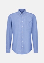 Regular Casual Hemd Uni in Mittelblau |  Seidensticker Onlineshop