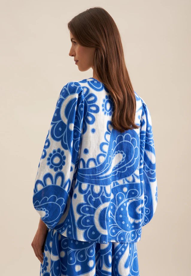 Chemise Paisley in Bleu Moyen |  Seidensticker Onlineshop