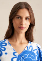 Chemise Paisley in Bleu Moyen |  Seidensticker Onlineshop