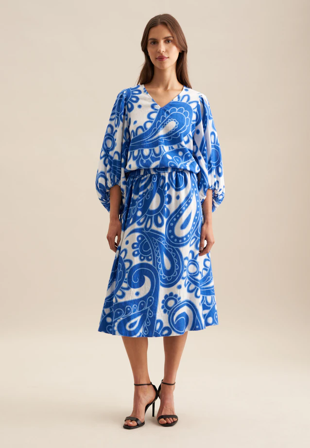 Chemise Paisley in Bleu Moyen |  Seidensticker Onlineshop