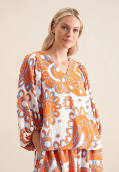 Shirt Paisley in Orange |  Seidensticker Onlineshop