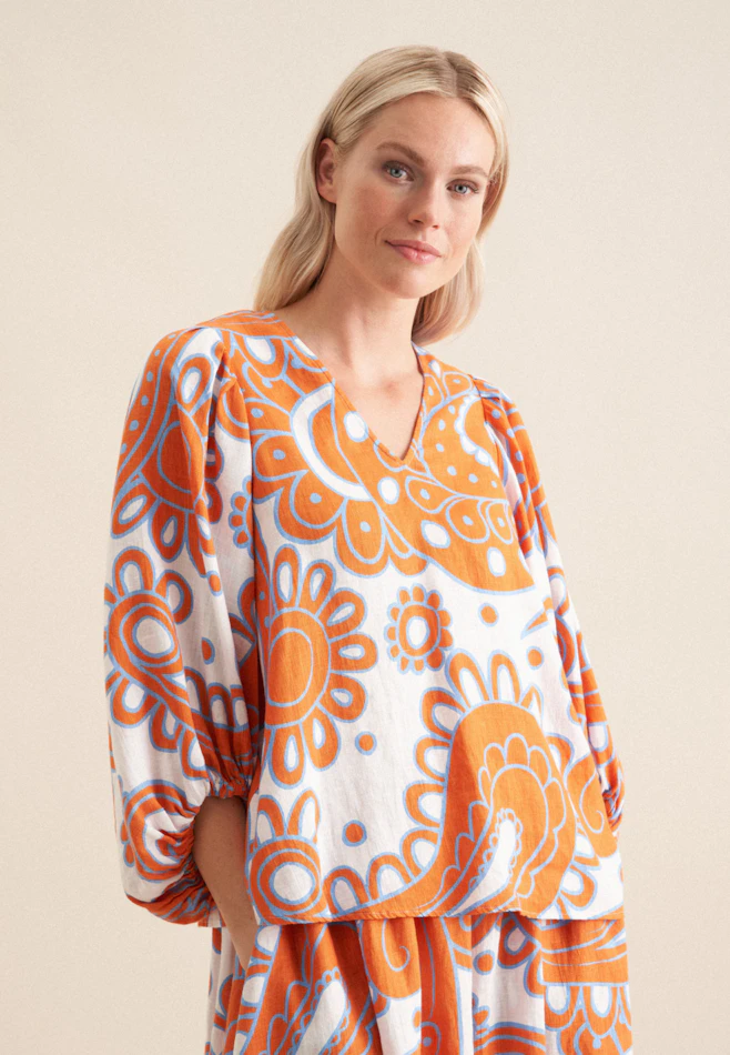 Shirt Paisley in Orange | Seidensticker Onlineshop