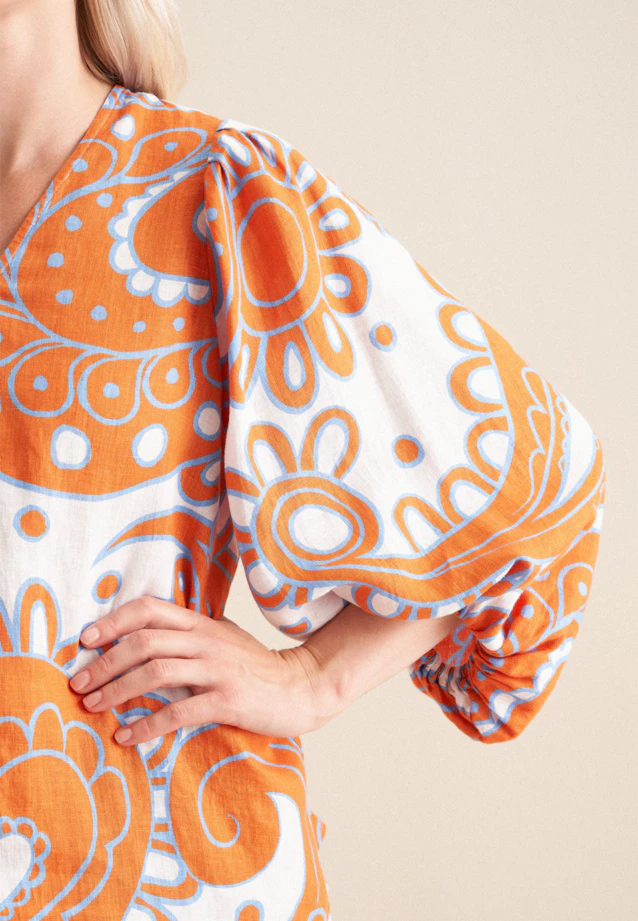 Chemise Paisley in Orange |  Seidensticker Onlineshop