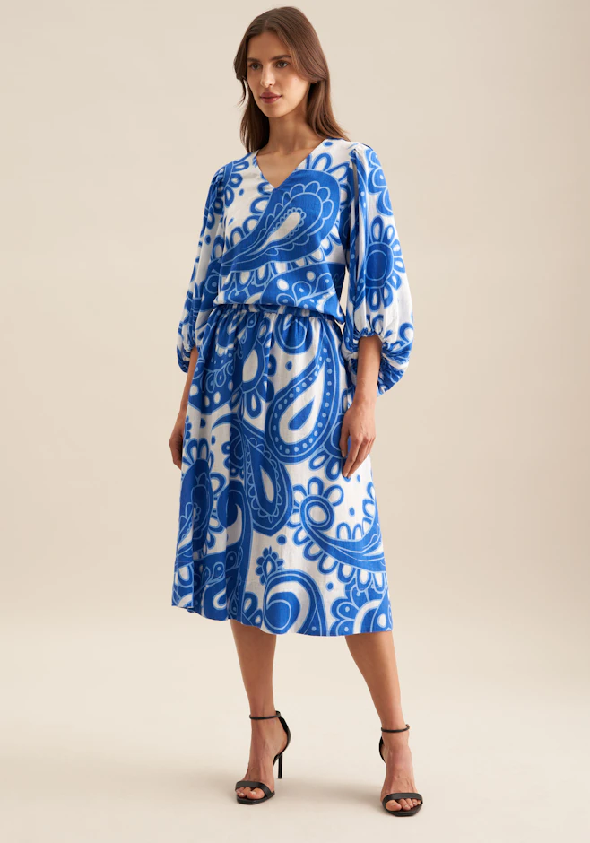 Regular Rock Paisley in Mittelblau | Seidensticker Onlineshop