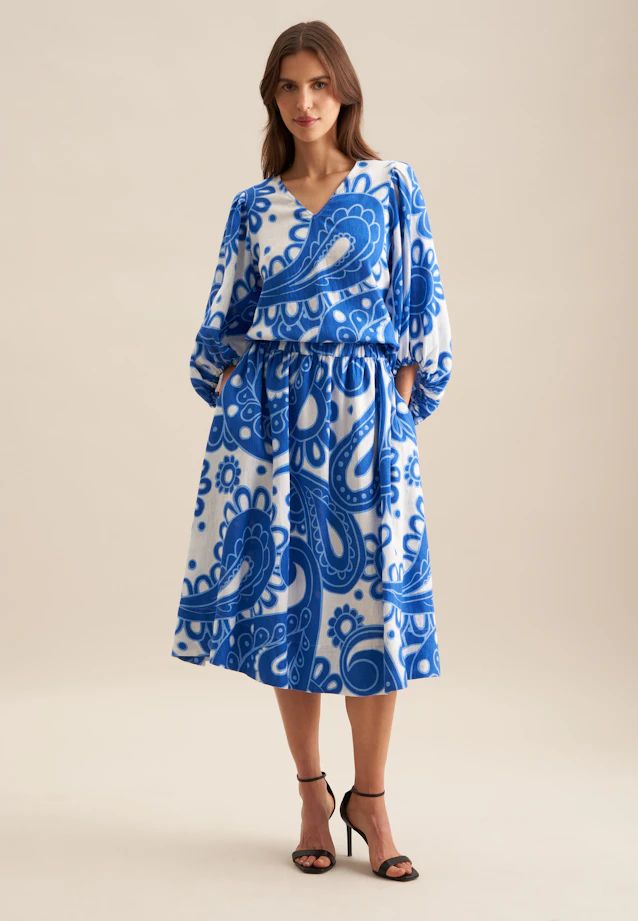 Rock Paisley in Mittelblau |  Seidensticker Onlineshop