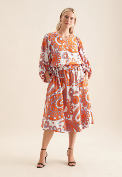 Skirt Paisley in Orange |  Seidensticker Onlineshop