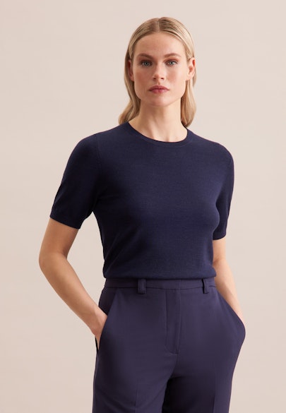 Regular Pullover in Bleu Foncé |  Seidensticker Onlineshop